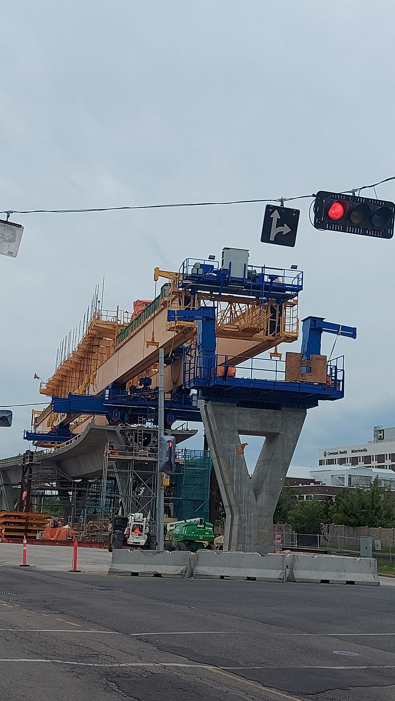 The construction zone for the West Edmonton LRT along 87 Ave and 165 Street, the intersection that will be closed for two weeks as the specialized crane finished lifting platforms for the track. 